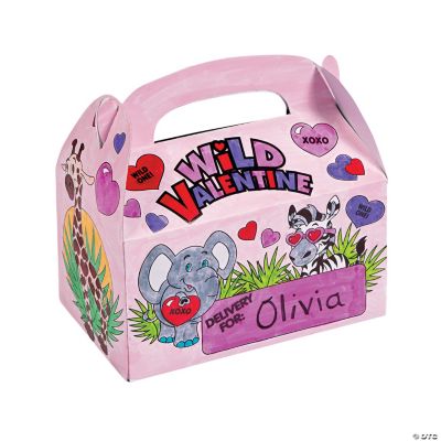 Color Your Own “Wild Valentine” Safari Mailboxes