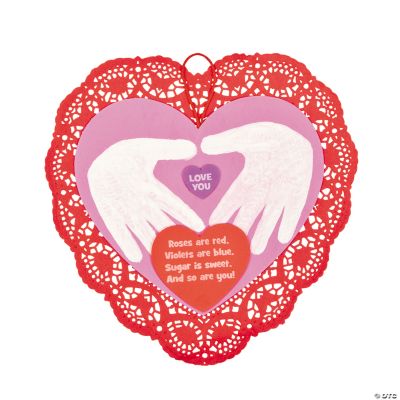 Doily Handprint Poem Sign Component