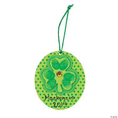 Thumbprint Shamrock Ornament Craft Kit