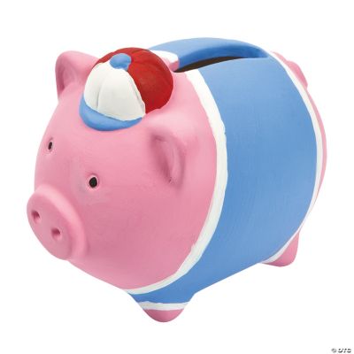 DIY Ceramic Mini Piggy Banks with Hat Oriental Trading