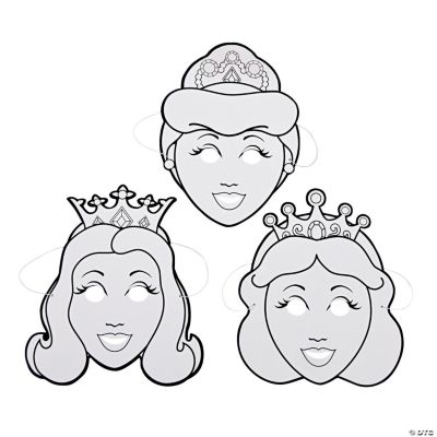 Color Your Own Princess Masks - Oriental Trading - Discontinued