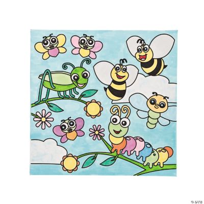 Color Your Own Spring Bug Canvases