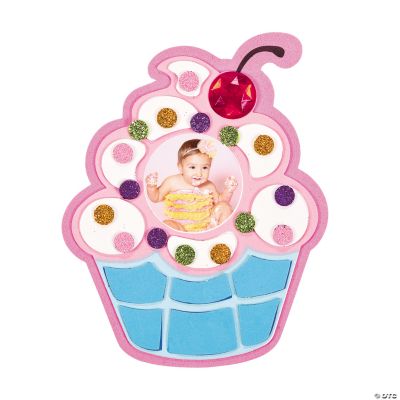 Cupcake Mosaic Photo Frame Magnet Craft Kit