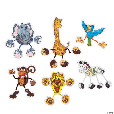 Color Your Own Suction Cup Safari Animals Craft Kit