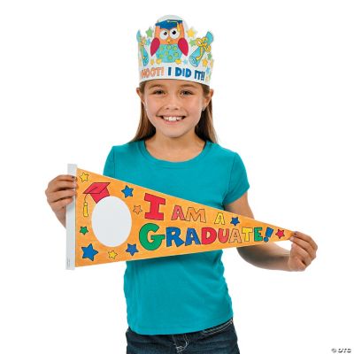 Color Your Own Owl Graduation Crowns