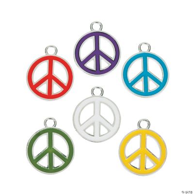 Peace Symbol Enamel Charms