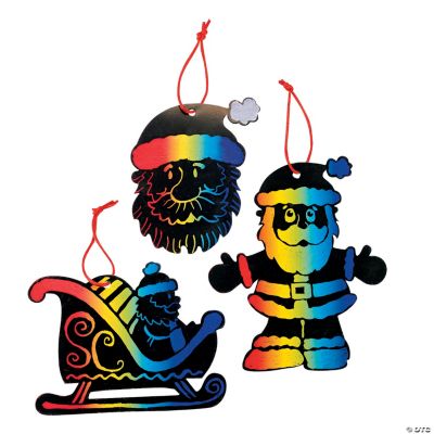 Magic Color Scratch Santa Ornaments