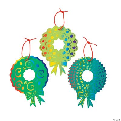 Magic Color Scratch Wreath Ornaments