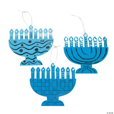Magic Scratch Foil Menorah Ornaments