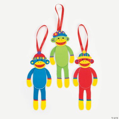 Sock Monkey Ornament Craft Kit