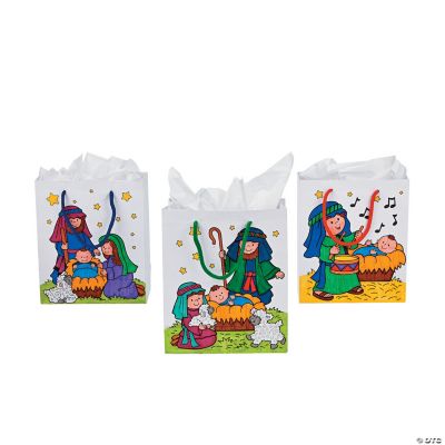Color Your Own Nativity Bags