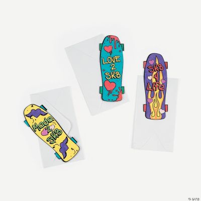 Color Your Own Valentine Skateboard Cards