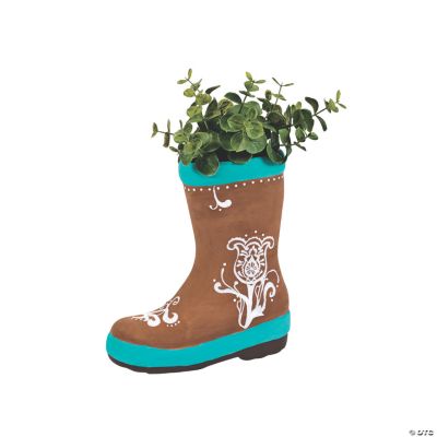 DIY Ceramic Boot Planters Oriental Trading
