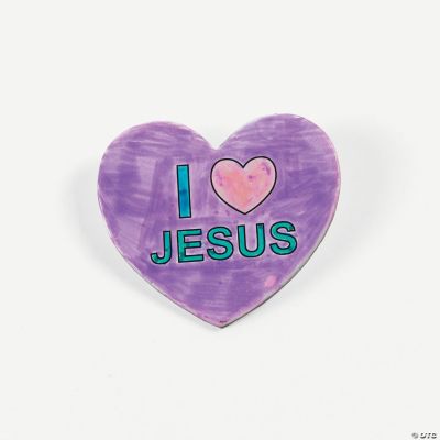 Color Your Own “I Love Jesus” Pins