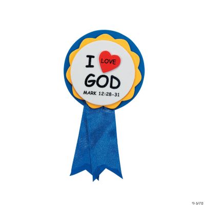 “I Love God” Ribbon Pin Craft Kit