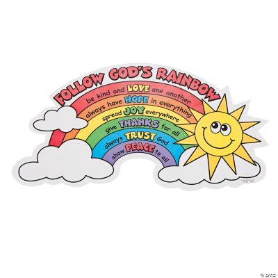 Color Your Own Rainbow Of Virtue Cutouts