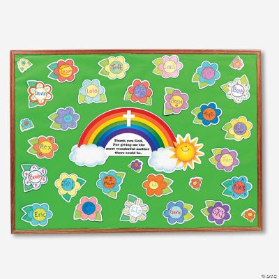 Color Your Own Thank God for Moms Bulletin Board Set
