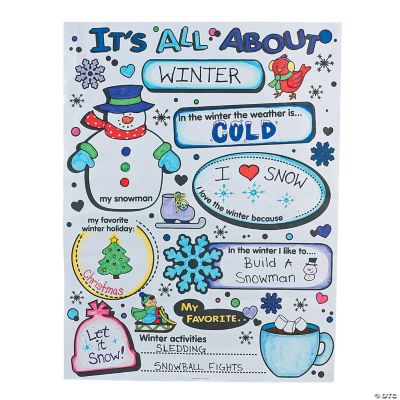 Color Your Own “It’s All About Winter” Posters