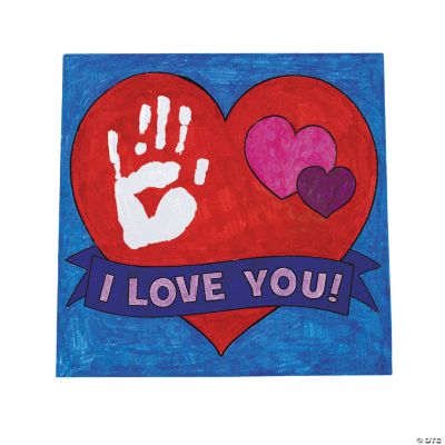 Color Your Own! “I Love You!” Canvases