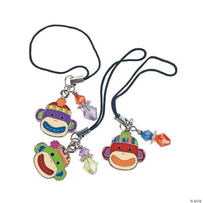 Sock Monkey Cell Phone Charm Craft Kit
