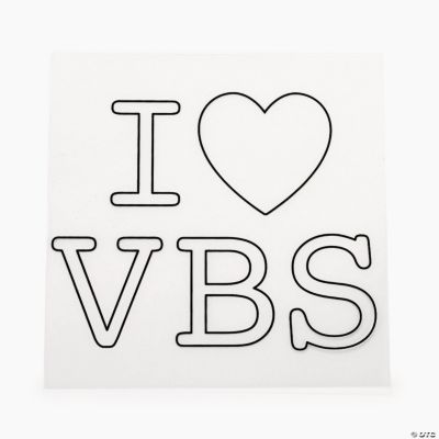 Color Your Own “I Love VBS” Iron-Ons
