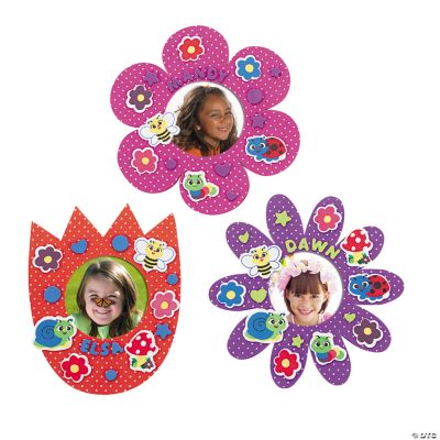 12 Flower Foam Frames Craft Kit