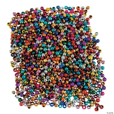 Small Metallic Round Beads - 3mm