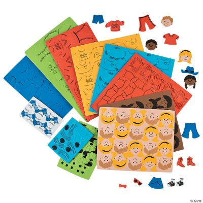 500 Pc. Paper Doll Foam Shapes