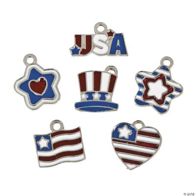 Patriotic Enamel Charms