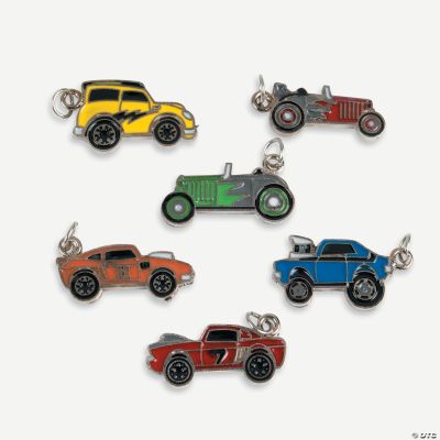 Race Car Enamel Charms