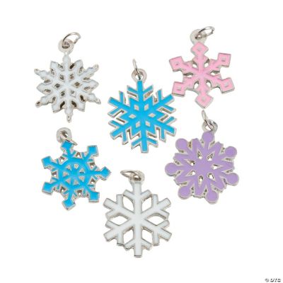 Snowflake Enamel Charms