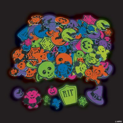 Glow-In-The-Dark Self-Adhesive Halloween Shapes