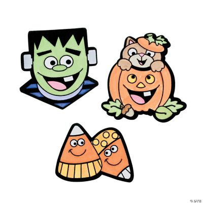 Color Your Own Fuzzy Halloween Magnets