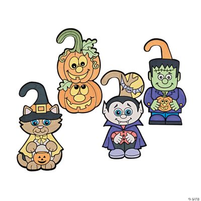 Color Your Own Fuzzy Halloween Door Hangers