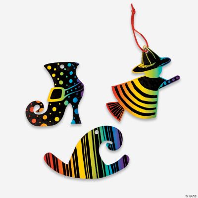 Magic Color Scratch Witch Ornaments