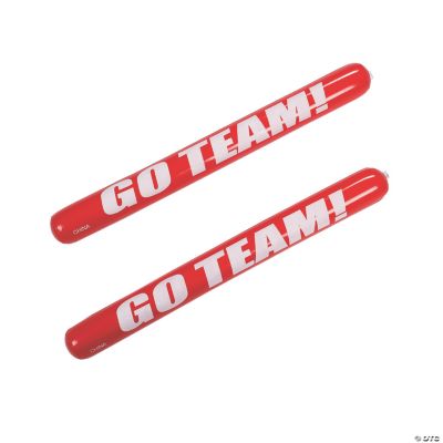 12 Inflatable “Go Team!” Noisemaker Sticks
