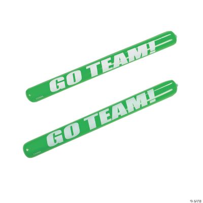 Green Inflatable Go Team Noisemaker Sticks