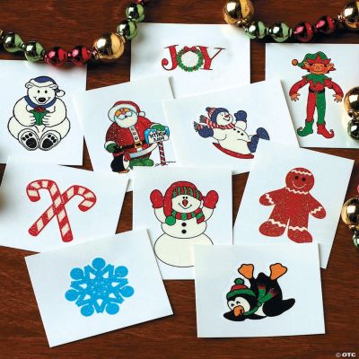 Glitter Holiday Tattoos