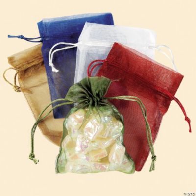 Sheer Mesh Drawstring Gift Bags