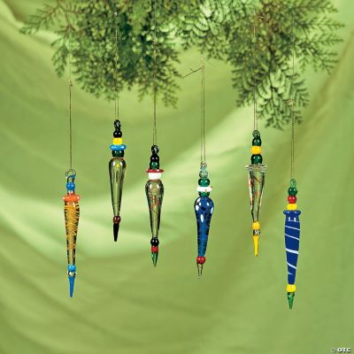 Multicolor Icicle Ornaments