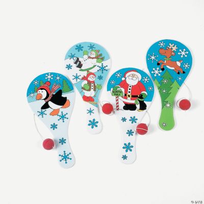 Color Your Own Holiday Paddleball Games