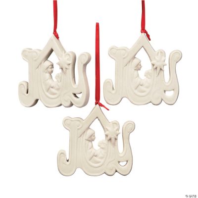 Jade Porcelain “Joy” Nativity Ornaments
