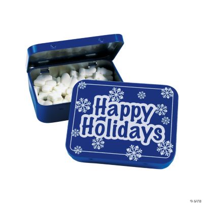 “Happy Holidays” Tins With Mints