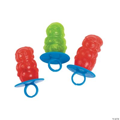 Snowman-Shaped Sucker Rings