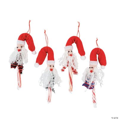 Santa Candy Cane Cover Ornaments