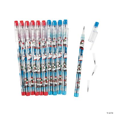 Prism Snowman Stacking Point Pencils Oriental Trading
