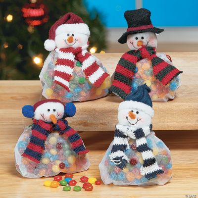 Plush Snowman Drawstring Candy Bag Ornaments