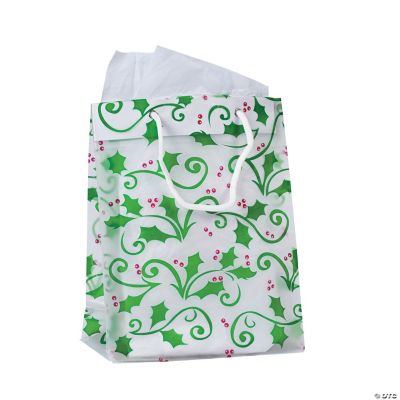 Medium Gift Bags With Holly Leaves