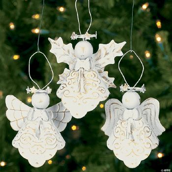 Antique White Angel Ornaments