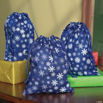 Snowflake Drawstring Bags